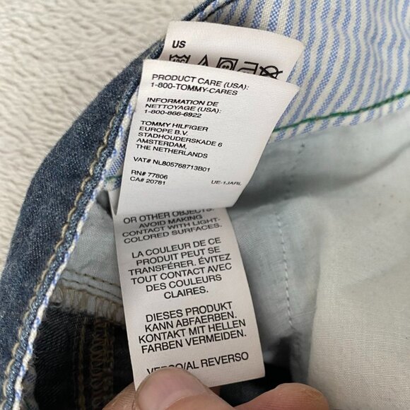 Tommy Hilfiger Woman's Denim Trouser Jeans Size 8 Straight-Leg Blue Cotton Blend - Picture 9 of 16
